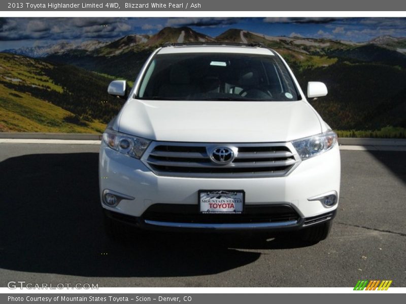 Blizzard White Pearl / Ash 2013 Toyota Highlander Limited 4WD