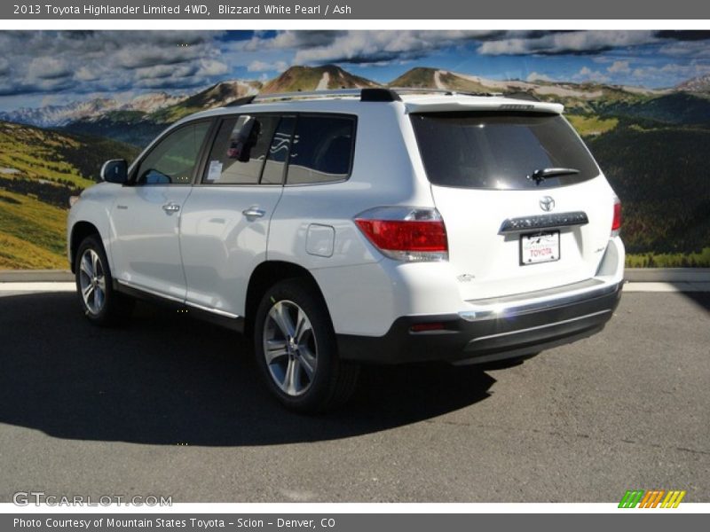 Blizzard White Pearl / Ash 2013 Toyota Highlander Limited 4WD