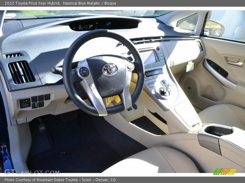 Nautical Blue Metallic / Bisque 2013 Toyota Prius Four Hybrid