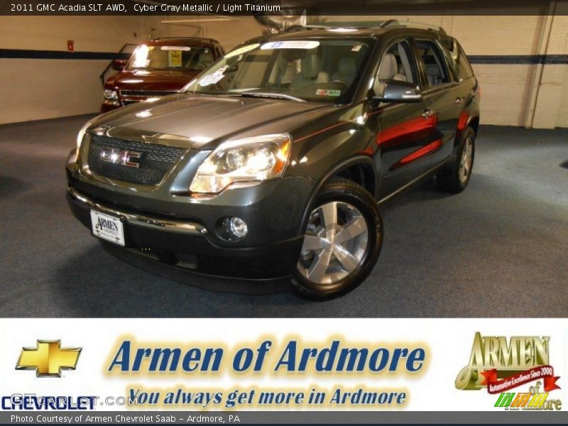 Cyber Gray Metallic / Light Titanium 2011 GMC Acadia SLT AWD