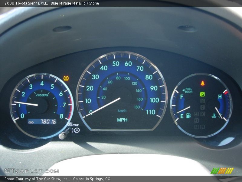 Blue Mirage Metallic / Stone 2008 Toyota Sienna XLE