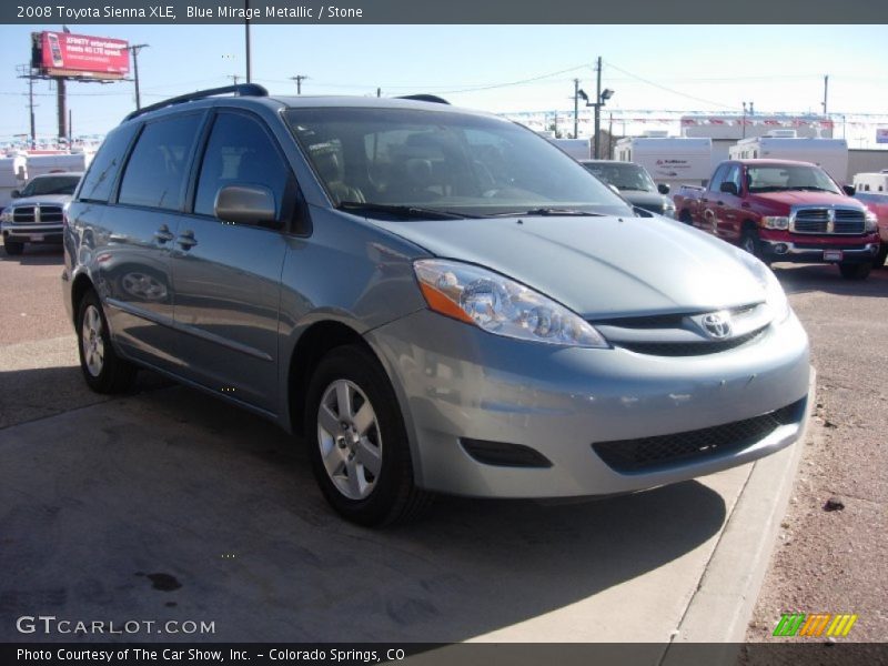 Blue Mirage Metallic / Stone 2008 Toyota Sienna XLE