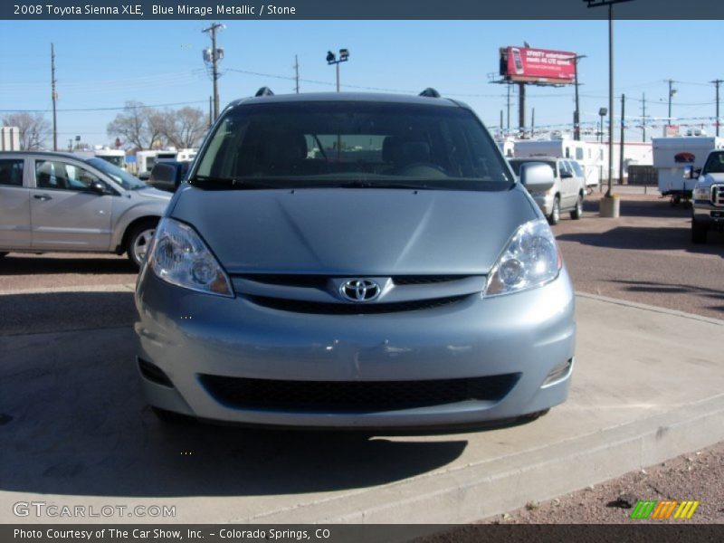 Blue Mirage Metallic / Stone 2008 Toyota Sienna XLE