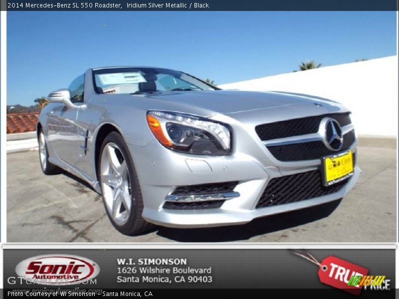 Iridium Silver Metallic / Black 2014 Mercedes-Benz SL 550 Roadster