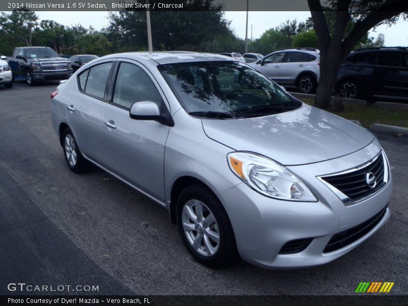 Brilliant Silver / Charcoal 2014 Nissan Versa 1.6 SV Sedan