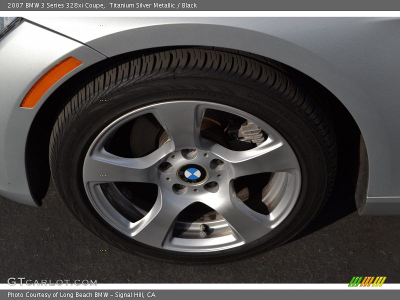 Titanium Silver Metallic / Black 2007 BMW 3 Series 328xi Coupe