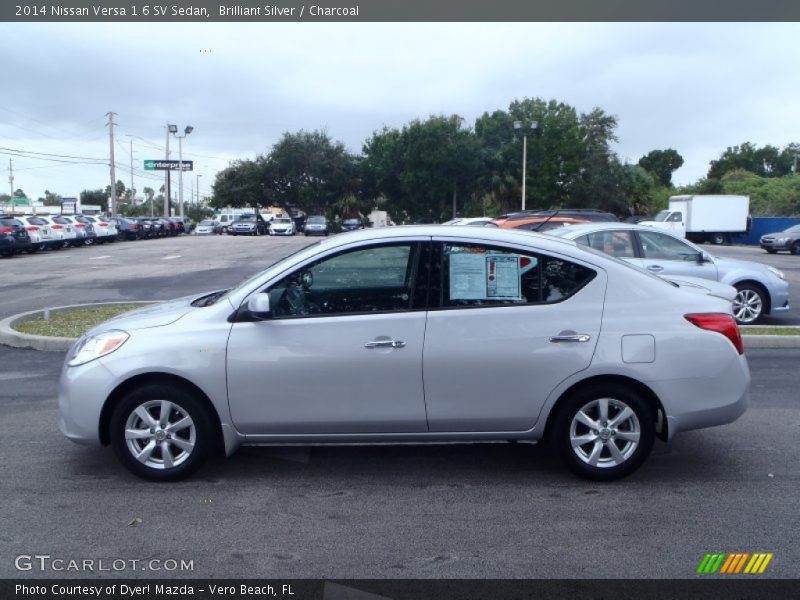 Brilliant Silver / Charcoal 2014 Nissan Versa 1.6 SV Sedan