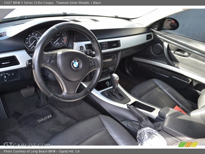 Titanium Silver Metallic / Black 2007 BMW 3 Series 328xi Coupe