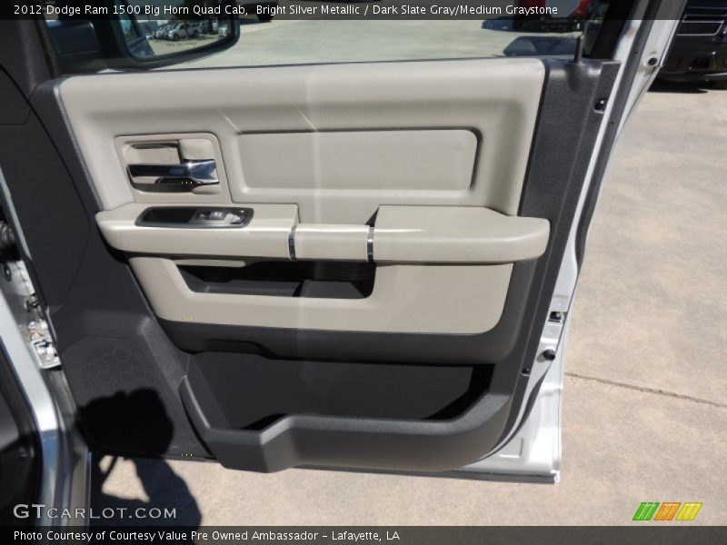 Bright Silver Metallic / Dark Slate Gray/Medium Graystone 2012 Dodge Ram 1500 Big Horn Quad Cab