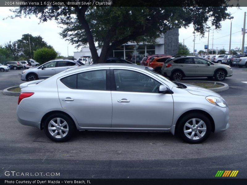 Brilliant Silver / Charcoal 2014 Nissan Versa 1.6 SV Sedan