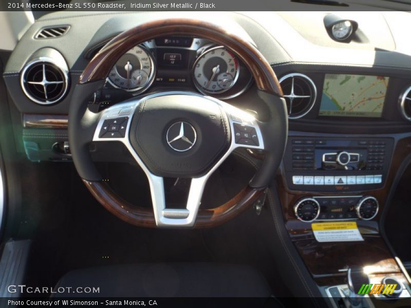 Iridium Silver Metallic / Black 2014 Mercedes-Benz SL 550 Roadster
