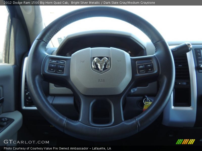 Bright Silver Metallic / Dark Slate Gray/Medium Graystone 2012 Dodge Ram 1500 Big Horn Quad Cab
