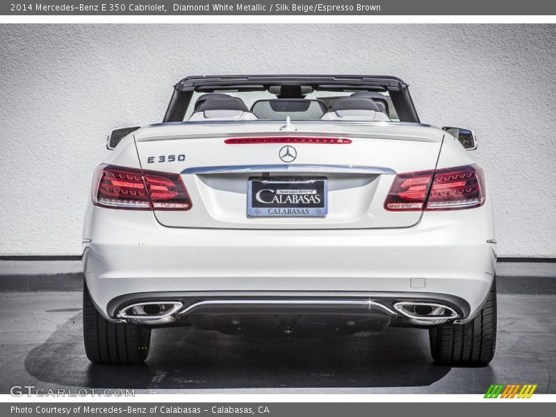 Diamond White Metallic / Silk Beige/Espresso Brown 2014 Mercedes-Benz E 350 Cabriolet