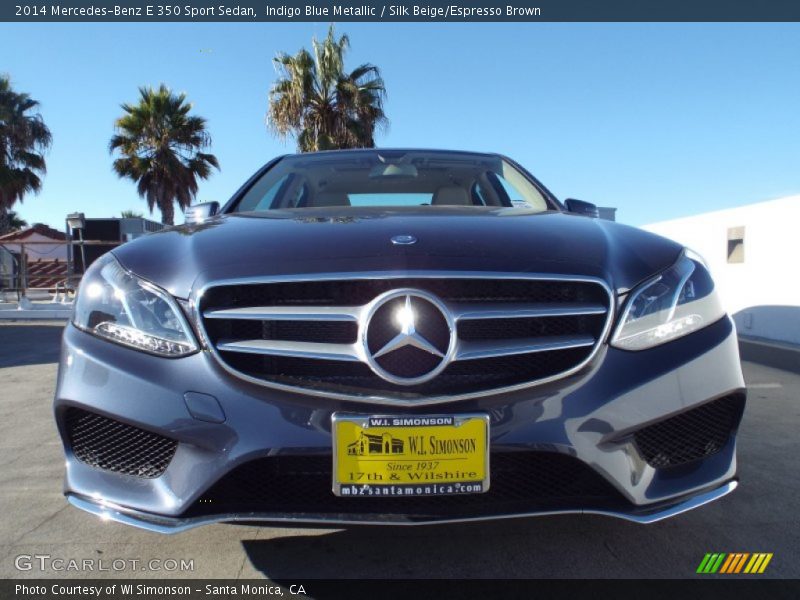 Indigo Blue Metallic / Silk Beige/Espresso Brown 2014 Mercedes-Benz E 350 Sport Sedan
