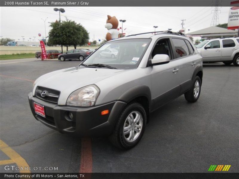 Platinum Silver / Gray 2008 Hyundai Tucson SE