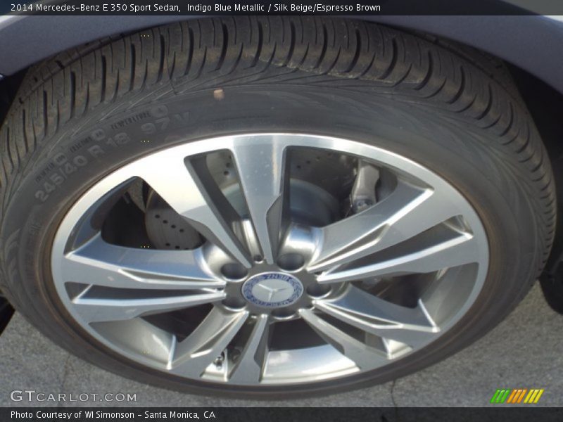 Indigo Blue Metallic / Silk Beige/Espresso Brown 2014 Mercedes-Benz E 350 Sport Sedan