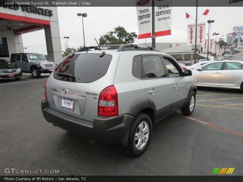 Platinum Silver / Gray 2008 Hyundai Tucson SE