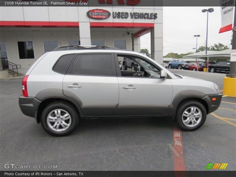 Platinum Silver / Gray 2008 Hyundai Tucson SE