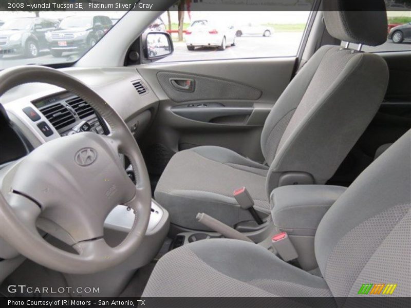 Platinum Silver / Gray 2008 Hyundai Tucson SE