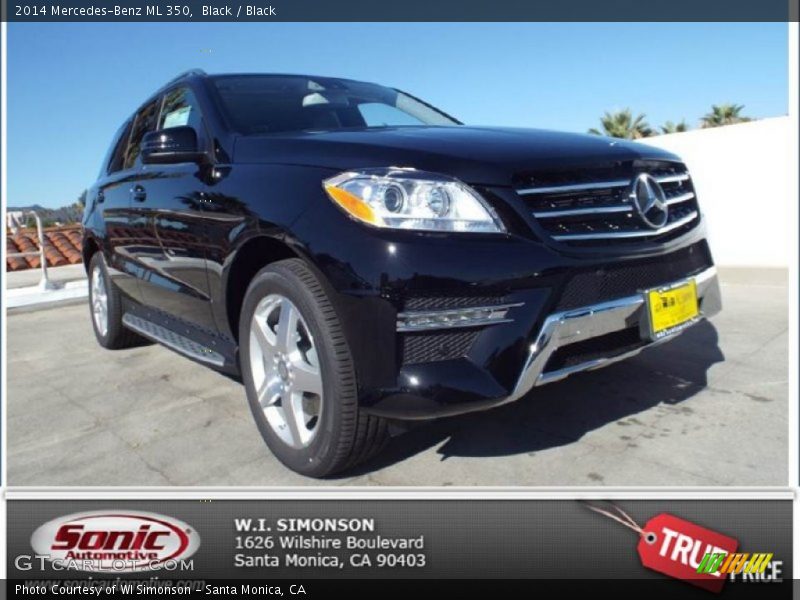 Black / Black 2014 Mercedes-Benz ML 350