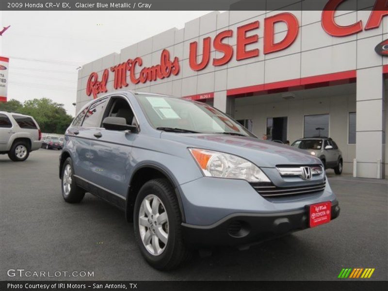 Glacier Blue Metallic / Gray 2009 Honda CR-V EX