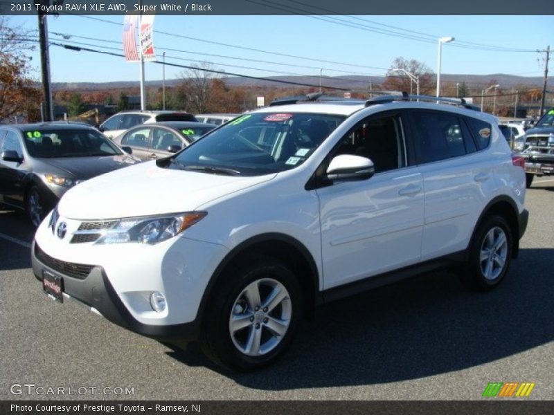 Super White / Black 2013 Toyota RAV4 XLE AWD