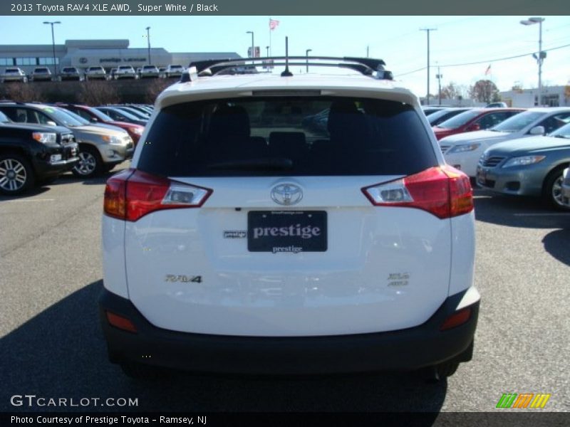 Super White / Black 2013 Toyota RAV4 XLE AWD