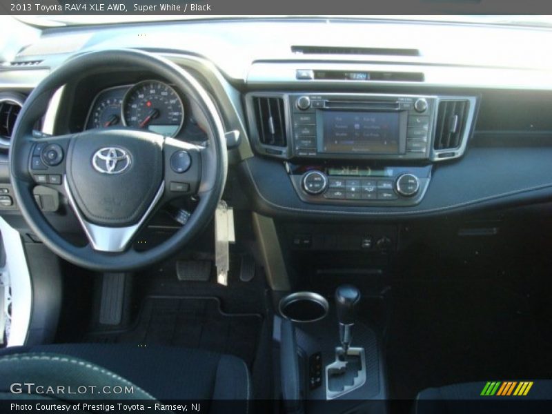 Super White / Black 2013 Toyota RAV4 XLE AWD