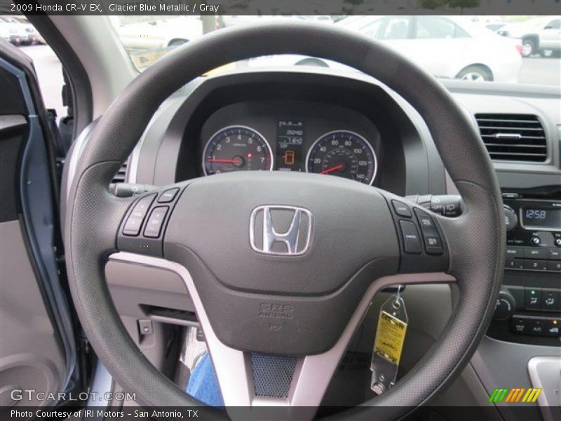 Glacier Blue Metallic / Gray 2009 Honda CR-V EX