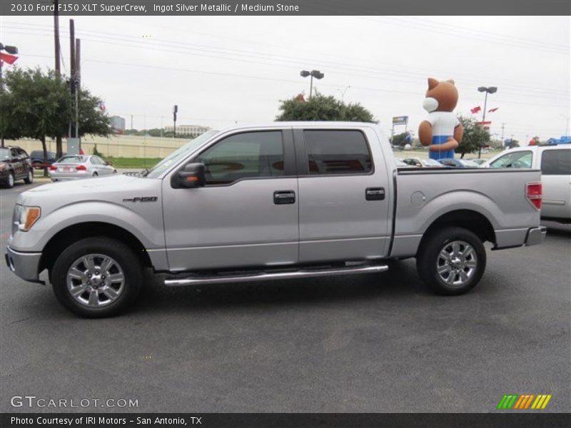 Ingot Silver Metallic / Medium Stone 2010 Ford F150 XLT SuperCrew