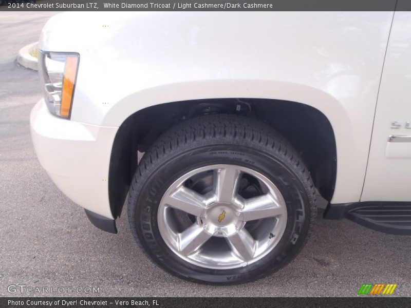 White Diamond Tricoat / Light Cashmere/Dark Cashmere 2014 Chevrolet Suburban LTZ