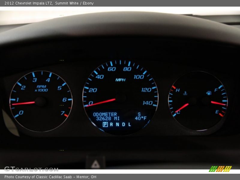 Summit White / Ebony 2012 Chevrolet Impala LTZ