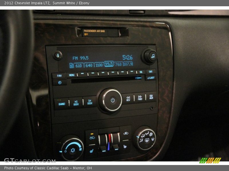 Summit White / Ebony 2012 Chevrolet Impala LTZ