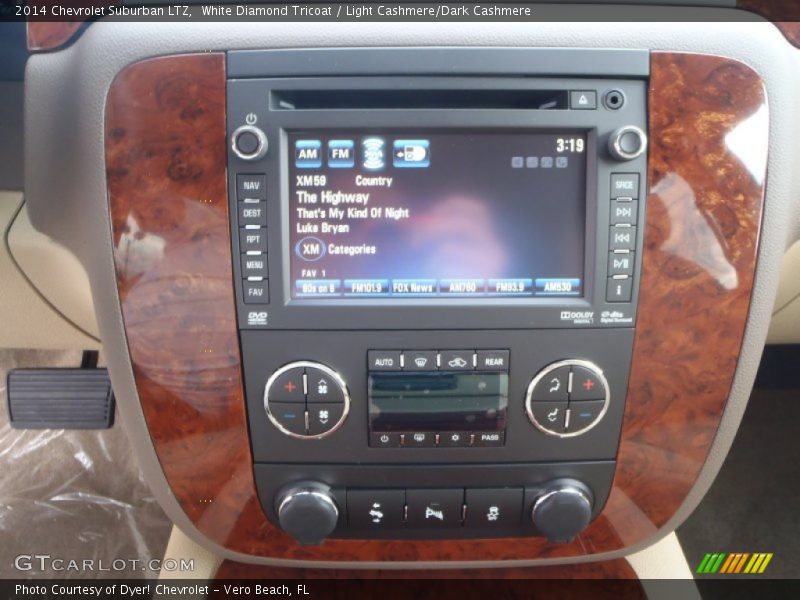 White Diamond Tricoat / Light Cashmere/Dark Cashmere 2014 Chevrolet Suburban LTZ