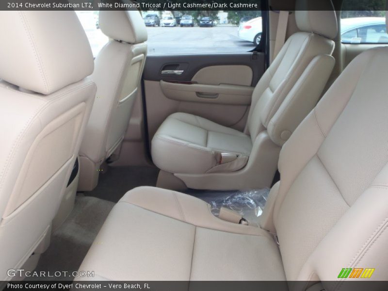 White Diamond Tricoat / Light Cashmere/Dark Cashmere 2014 Chevrolet Suburban LTZ