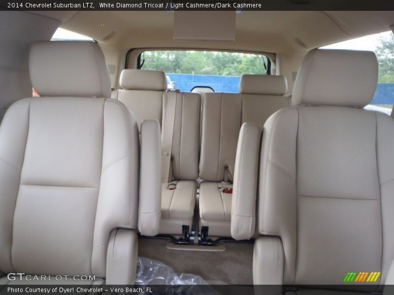 White Diamond Tricoat / Light Cashmere/Dark Cashmere 2014 Chevrolet Suburban LTZ