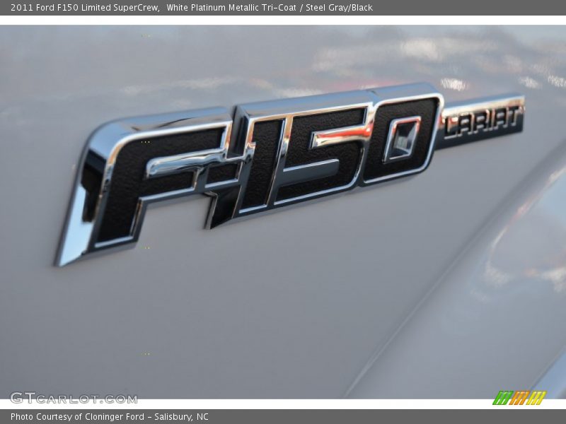 White Platinum Metallic Tri-Coat / Steel Gray/Black 2011 Ford F150 Limited SuperCrew