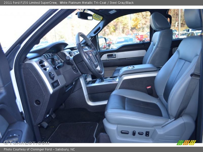 White Platinum Metallic Tri-Coat / Steel Gray/Black 2011 Ford F150 Limited SuperCrew
