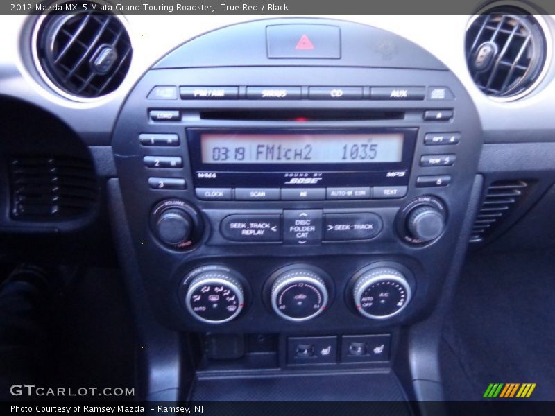 Controls of 2012 MX-5 Miata Grand Touring Roadster