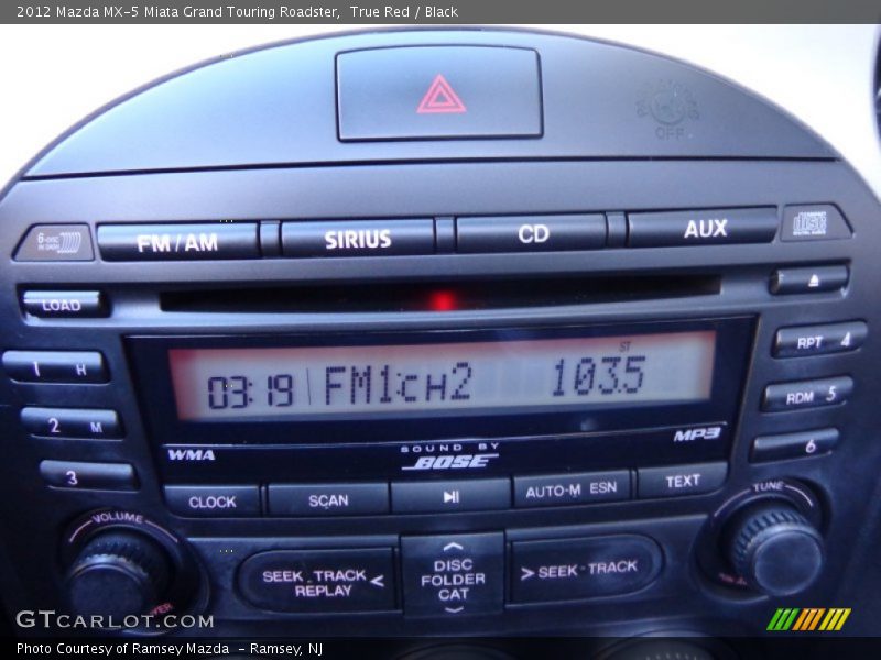 Audio System of 2012 MX-5 Miata Grand Touring Roadster