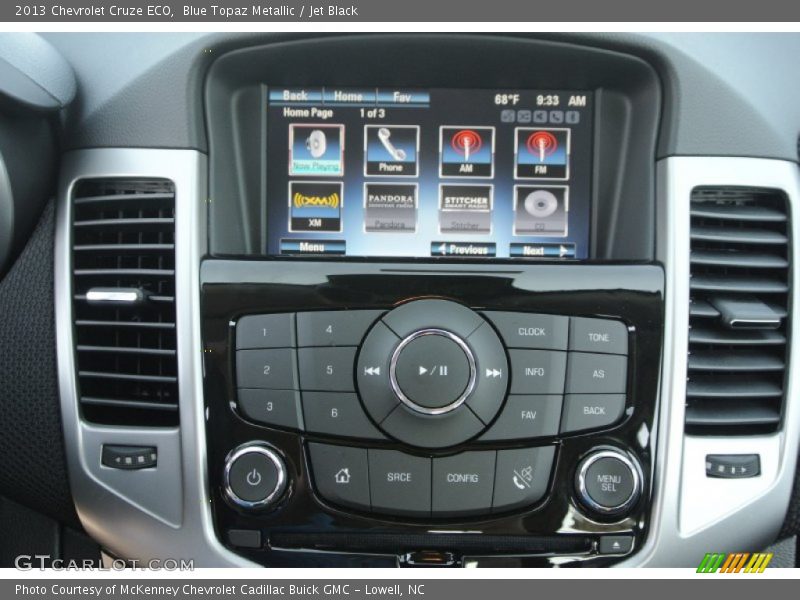 Blue Topaz Metallic / Jet Black 2013 Chevrolet Cruze ECO