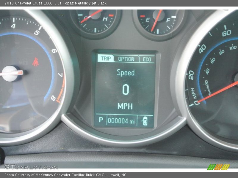 Blue Topaz Metallic / Jet Black 2013 Chevrolet Cruze ECO