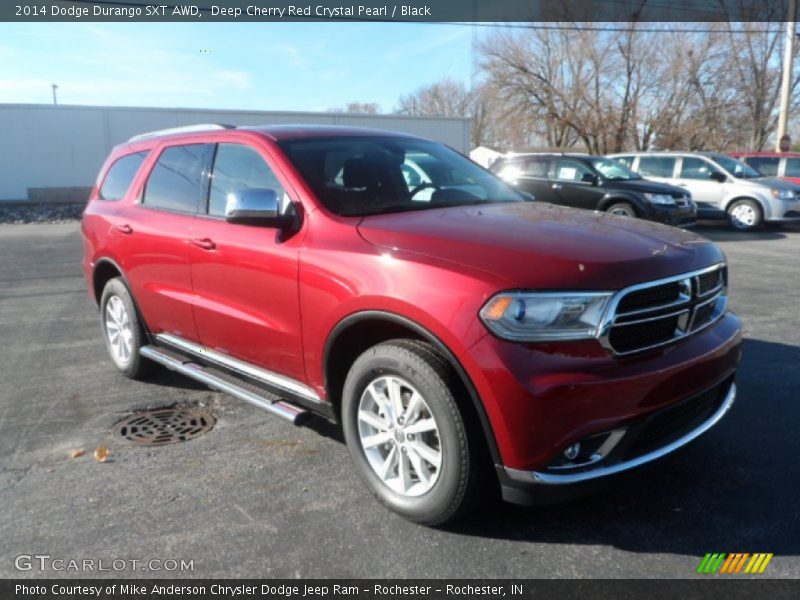 Deep Cherry Red Crystal Pearl / Black 2014 Dodge Durango SXT AWD