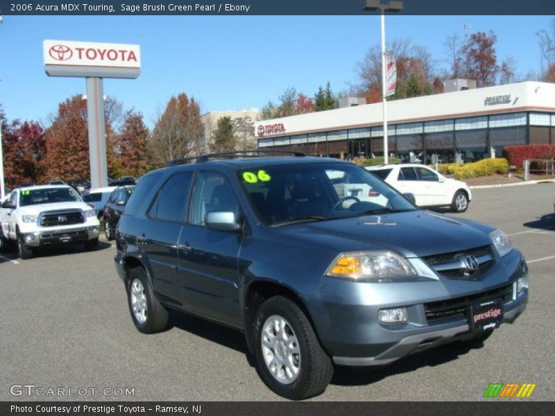Sage Brush Green Pearl / Ebony 2006 Acura MDX Touring