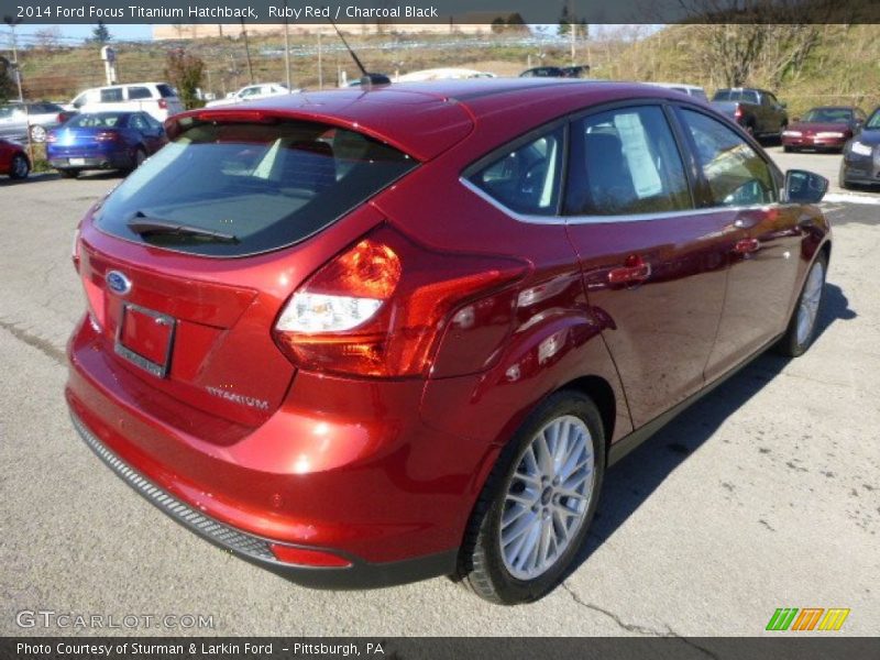 Ruby Red / Charcoal Black 2014 Ford Focus Titanium Hatchback