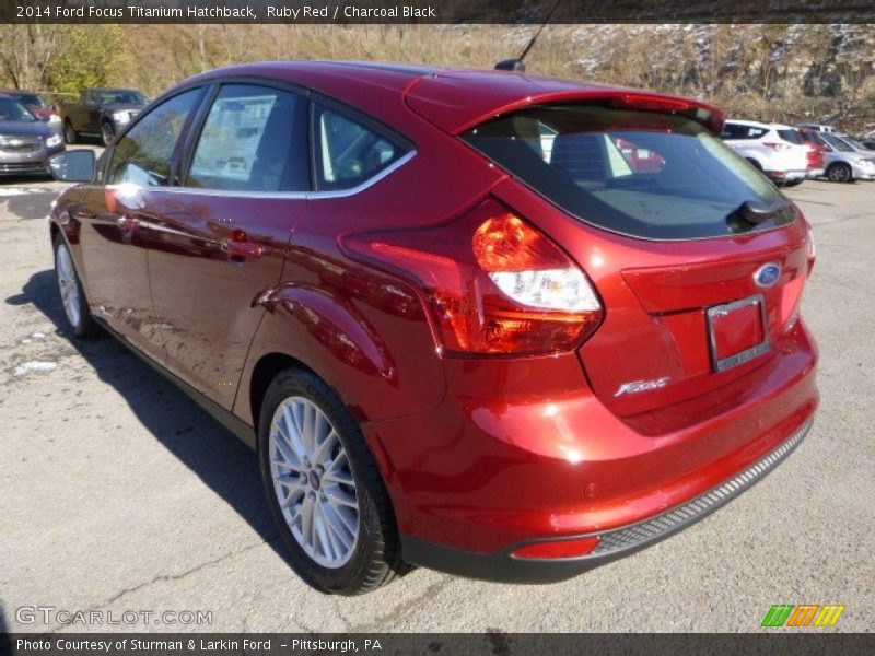 Ruby Red / Charcoal Black 2014 Ford Focus Titanium Hatchback