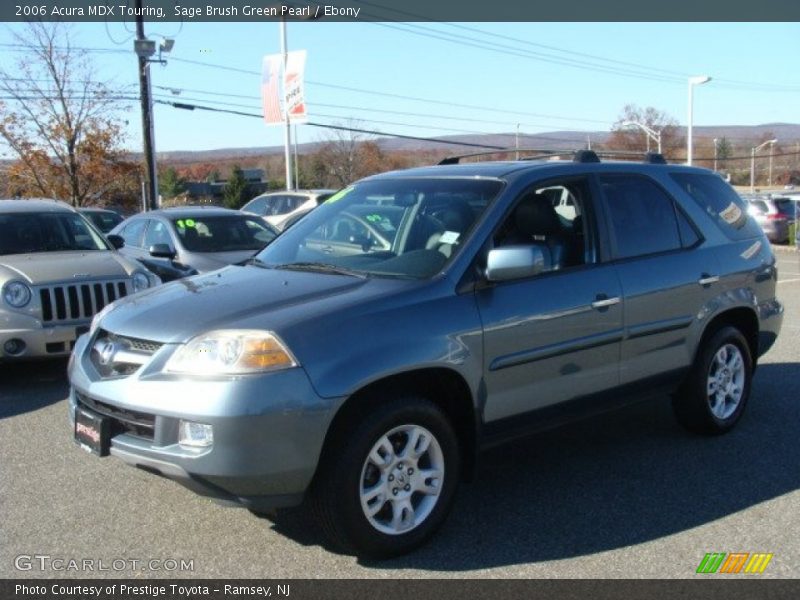 Sage Brush Green Pearl / Ebony 2006 Acura MDX Touring