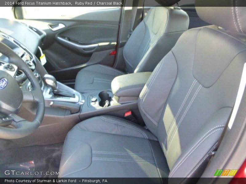Ruby Red / Charcoal Black 2014 Ford Focus Titanium Hatchback