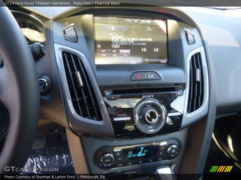 Ruby Red / Charcoal Black 2014 Ford Focus Titanium Hatchback