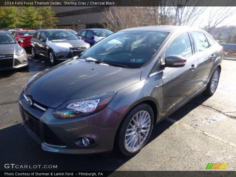 Sterling Gray / Charcoal Black 2014 Ford Focus Titanium Sedan